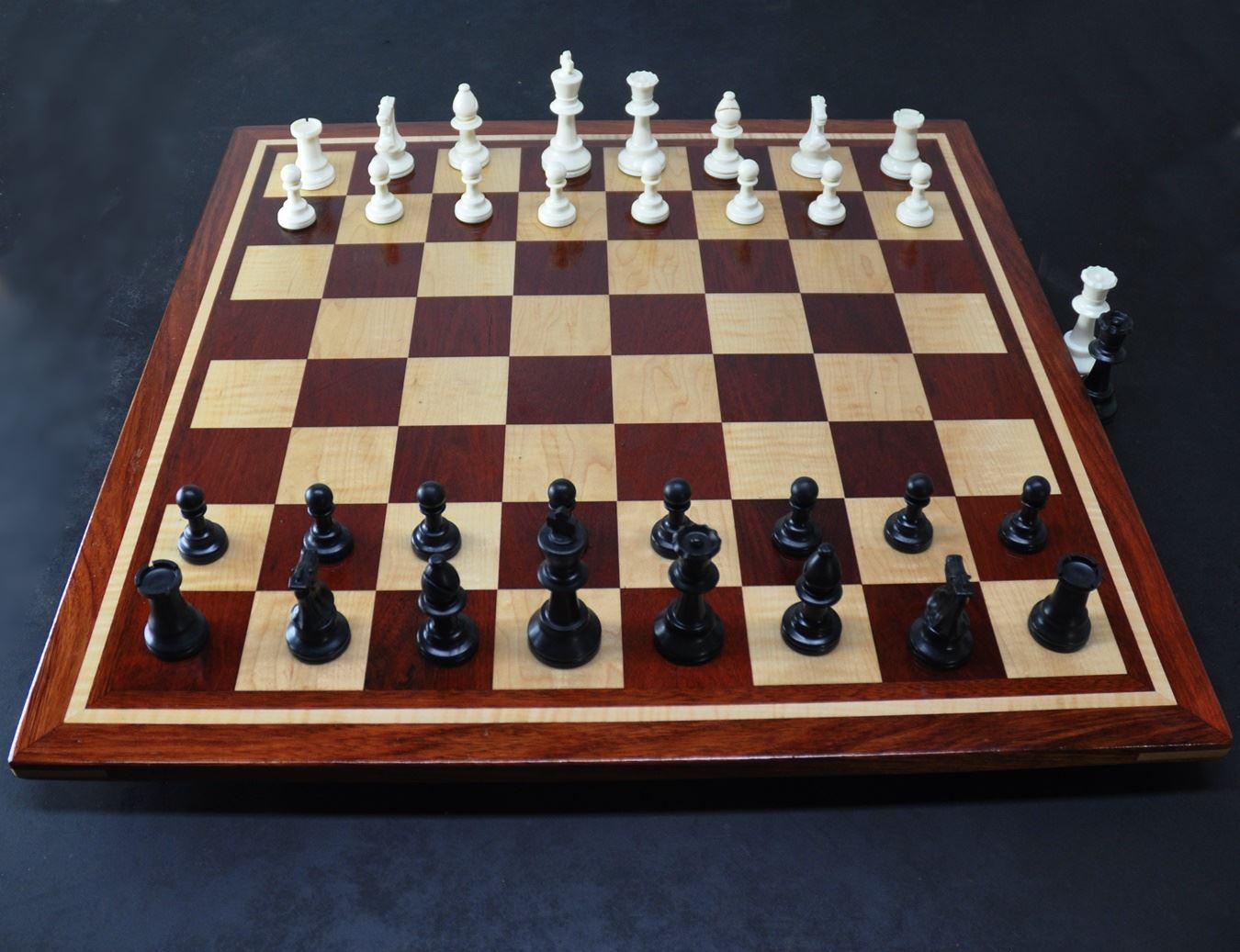 Red Lava Maple Wood Chess Board (With Border)