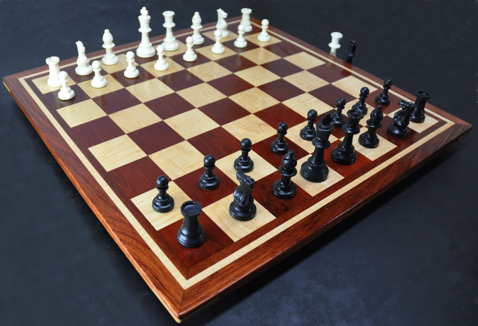 Maple Wood Red Lava Chess Board