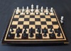 Peruvian Walnut - Maple Chess board with curly maple inlay frame -2¼ inch squares image (1)