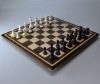 Walnut and Maple Chess Board with Curly Maple inlay frame image 2