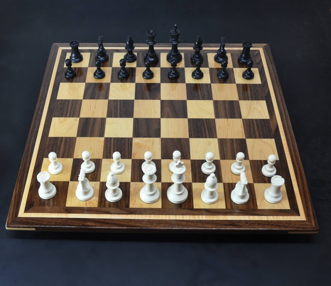 Combo of The Bridle Study Analysis Chess Pieces in Sheesham and Boxwood  with Walnut Maple Wooden