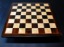 Peruvian Walnut and Maple Chess board with Bubinga border-2 inch squares image 1