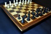 Walnut and maple Chess board 2.25" squares with Cherry delimiter and Walnut frame image 4