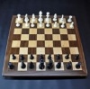 Walnut and Maple Chessboard with Walnut Frame image 1