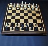 Peruvian Walnut and Curly Maple Chess board with inlay frame -2½ inch squares image 2