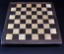 Walnut and Curly Maple Chess Board with Simple Walnut Frame image 1